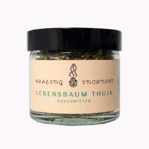 Lebensbaum Thuja Kräuter und Hölzer zum Räuchern im Glas 60ml