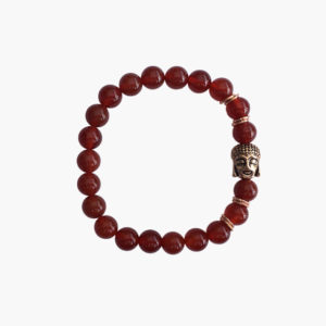 Roter Achat Armband mit Buddha