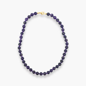 Amethyst Kugelkette mit Verschluss für Damen 45cm