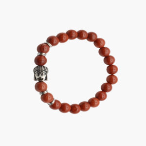 Roter Jaspis Kugelarmband mit Buddha