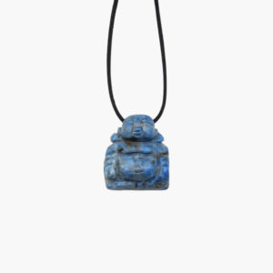 Lapislazuli Buddha Anhänger mit Lederband