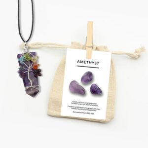 Amethyst Lebensbaum Chakra Anhänger