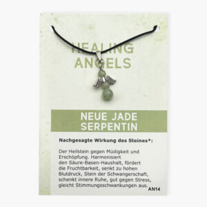 Healing Angels Serpentin Neue Jade Anhänger auf Karte