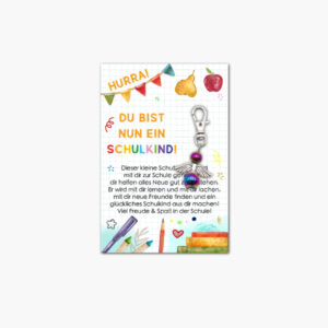 Hämatin multicolor Schutzengel Anhänger auf kleiner Karte